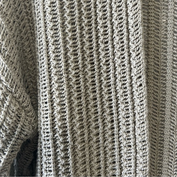 Women's Grade and Gather Beige Cotton Blend Open Front Cardigan Size Small - Picture 11 of 11